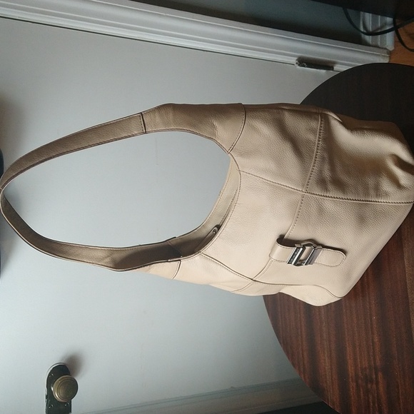 Tignanello Cream Colored Leather Bag - Picture 1 of 9